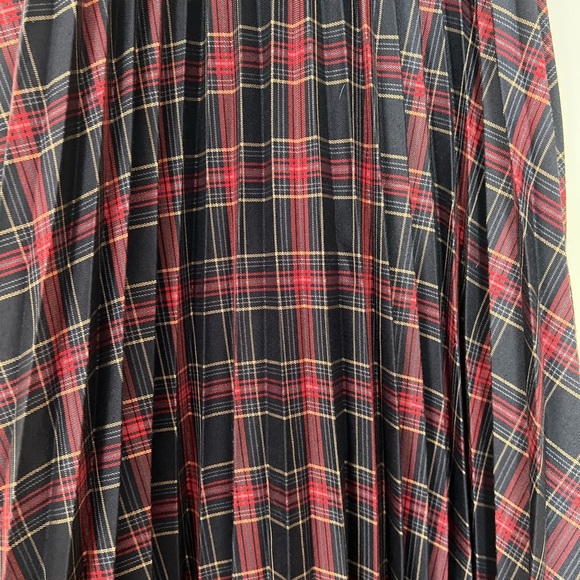 FORE Women Plaid Pleated Skirt Red Blue Classic Academia Festive Holiday XS Chic - Picture 5 of 15